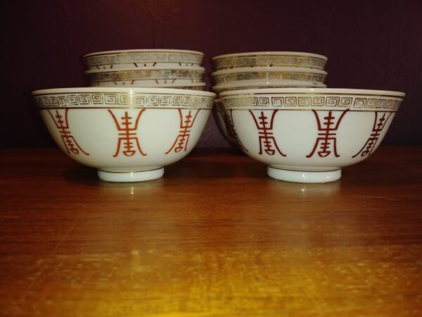 Vintage Chinese Restaurant Ware Rice Bowls