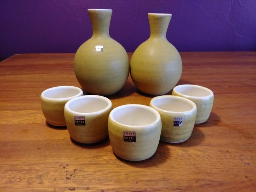 Craft Seyei OMC Japan pottery Saki set